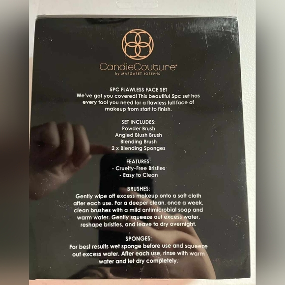 🆕Candie Couture by Margaret Josephs 5-pc Makeup Brush and Sponge Set - Picture 2 of 2